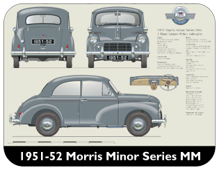 Morris Minor Series MM 1951-52 Place Mat, Medium